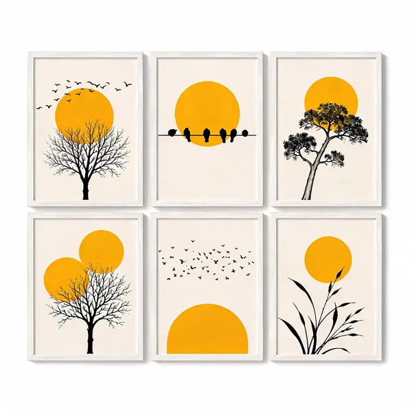 Modern_Botanical_Sun_Framed_Wall_Art_Set