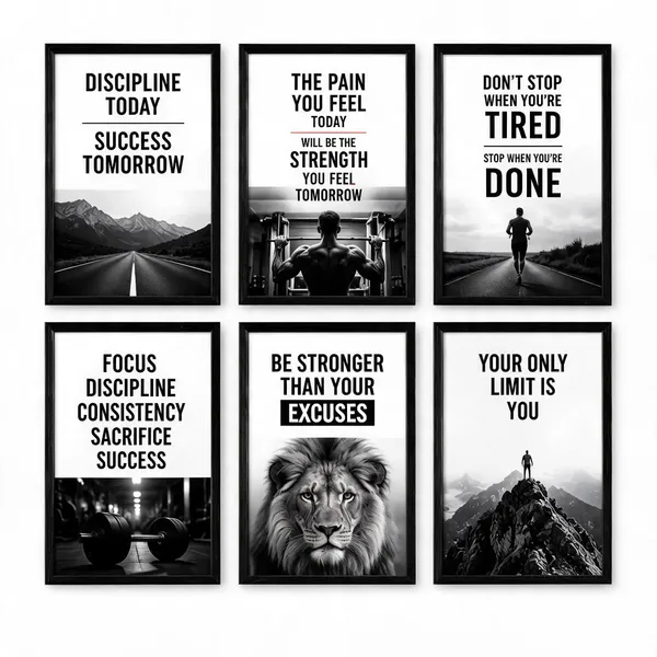 Monochrome_Motivational_Quote_Framed_Wall_Art_Set