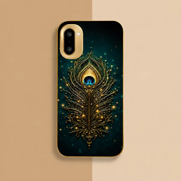 Gold_Peacock_Print_Protective_Phone_Case