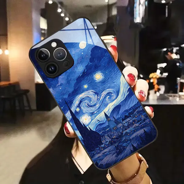 Blue_Starry_Night_Printed_Phone_Case_For_Smartphones