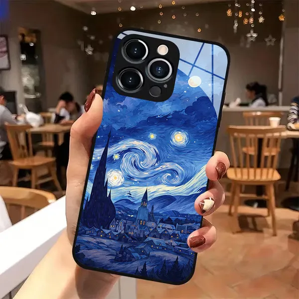 Blue_Starry_Night_Printed_Phone_Case_For_Smartphones