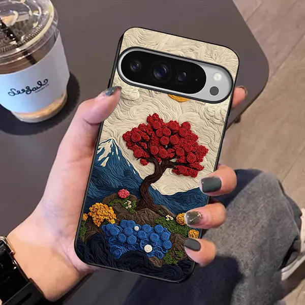 Artistic_Tree_Pattern_Textured_Phone_Case