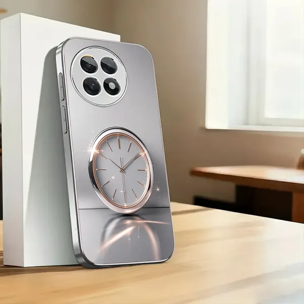 Silver_Analog_Clock_Design_Phone_Case