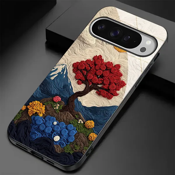 Artistic_Tree_Pattern_Textured_Phone_Case