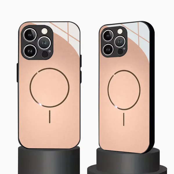 Peach_Transparent_Magnetic_Phone_Case