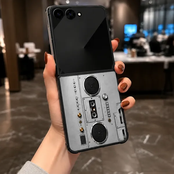 Silver_Retro_Boombox_Phone_Case_for_Smartphones