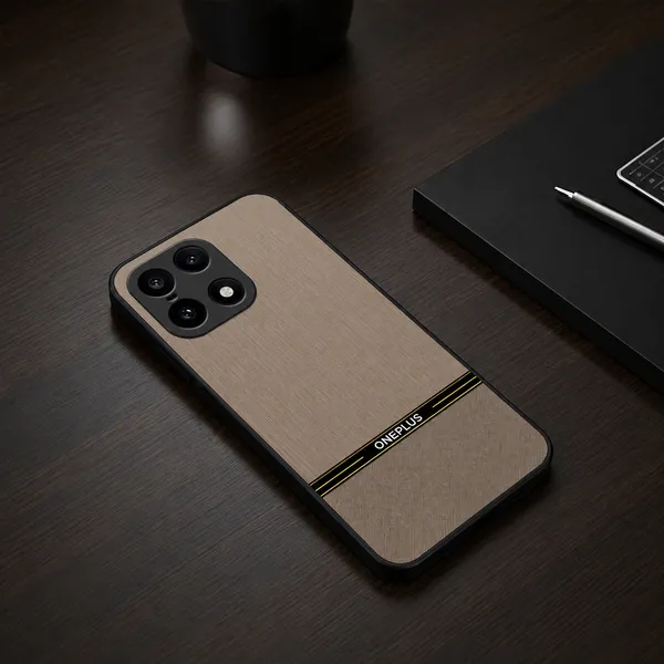 Beige_Textured_Phone_Case_With_Black_Gold_Stripe