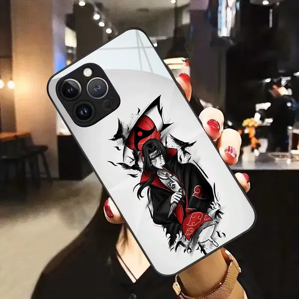 White_Anime_Printed_Protective_Phone_Case