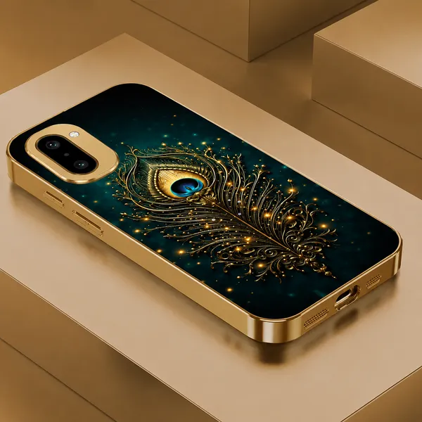 Gold_Peacock_Print_Protective_Phone_Case