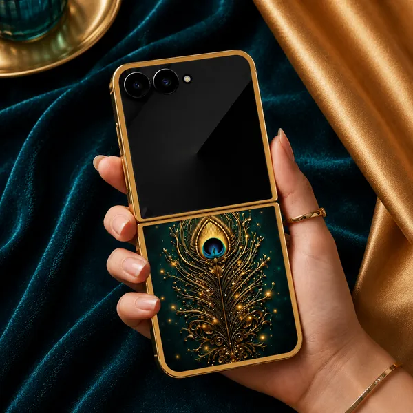 Gold_Peacock_Print_Protective_Phone_Case