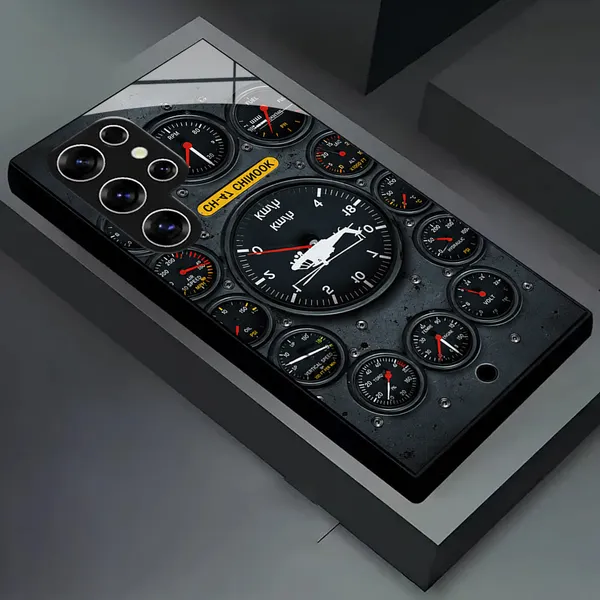 Black_Aviation_Dial_Design_Phone_Case