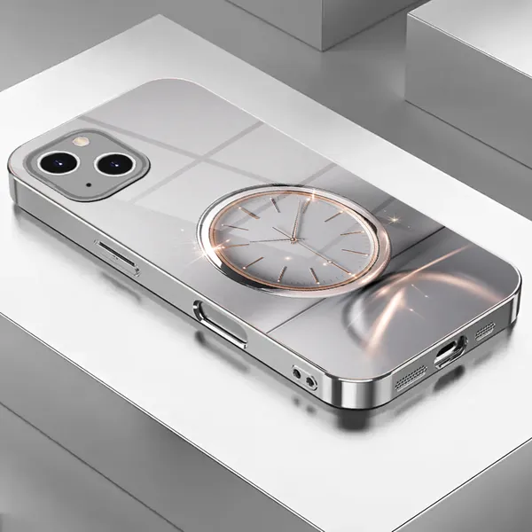 Silver_Analog_Clock_Design_Phone_Case