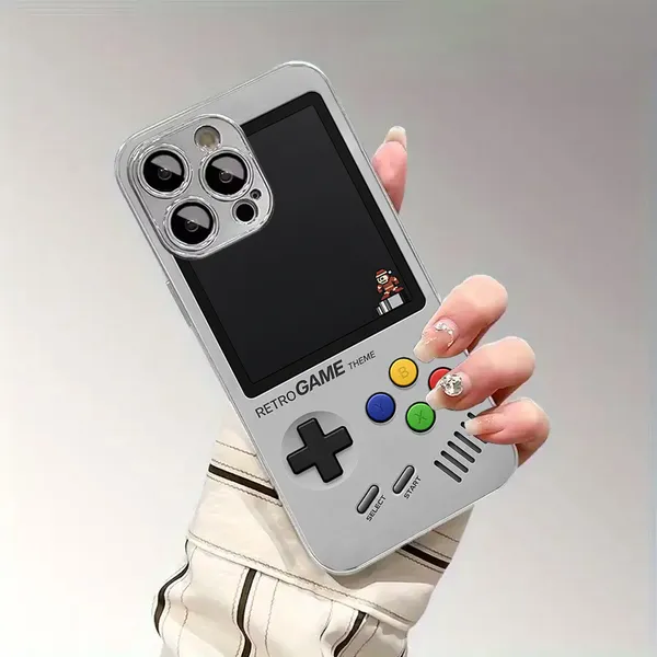 Gray_Retro_Game_Theme_Mobile_Phone_Case