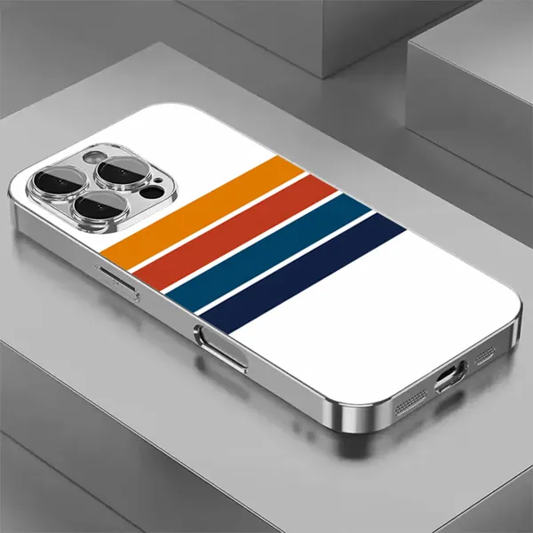 White_Multicolour_Stripe_Printed_Phone_Case