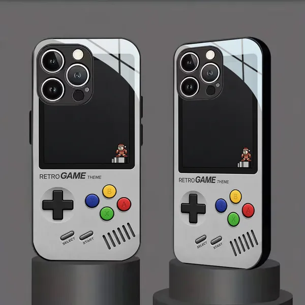 Gray_Retro_Game_Theme_Mobile_Phone_Case