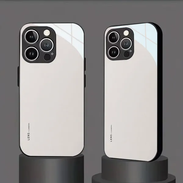White_Glossy_Phone_Case_With_Raised_Camera_Cutout