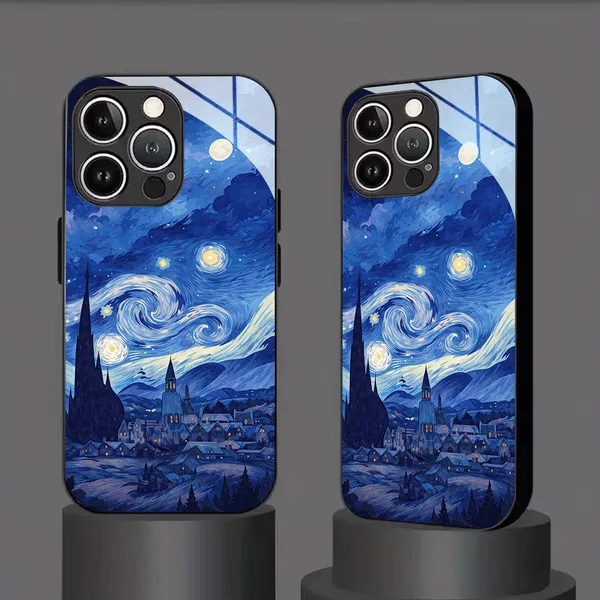 Blue_Starry_Night_Printed_Phone_Case_For_Smartphones