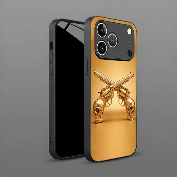 Gold_Decorative_Hard_Phone_Case_for_Smartphones