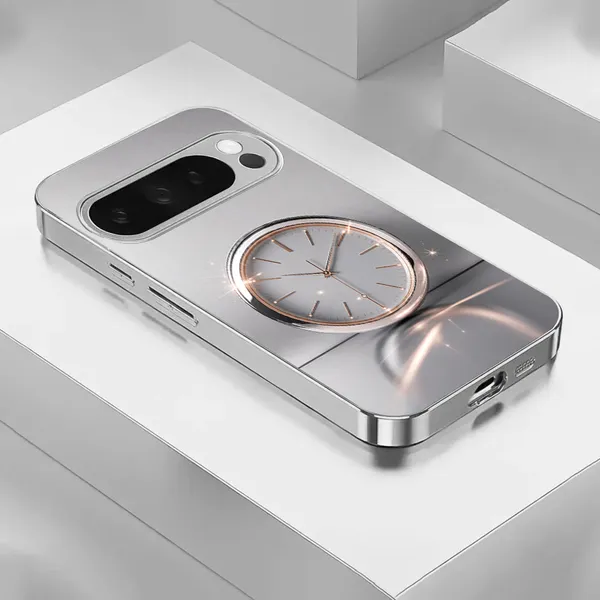 Silver_Analog_Clock_Design_Phone_Case