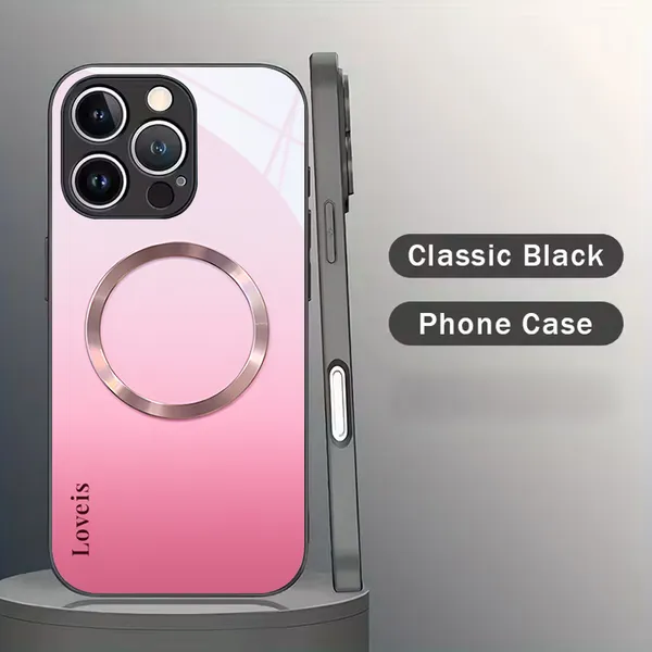 Pink_TPU_Magnetic_Ring_Phone_Case_for_Smartphones