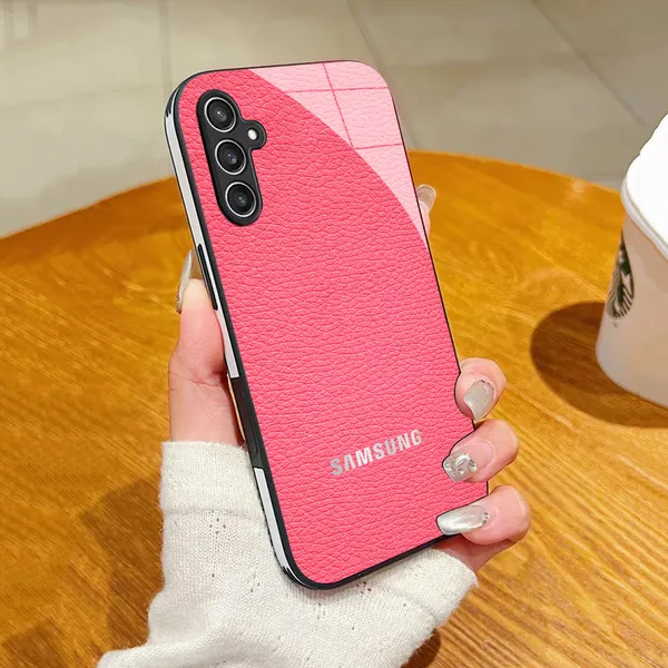 Pink_Textured_Protective_Phone_Case_With_Clear_Bumper