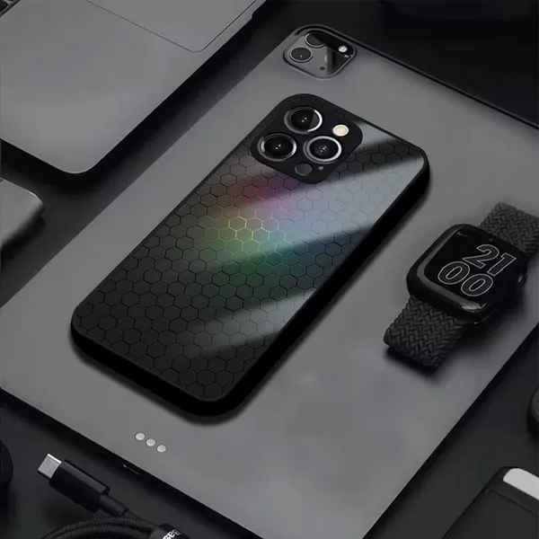 Black_Honeycomb_Pattern_Phone_Case