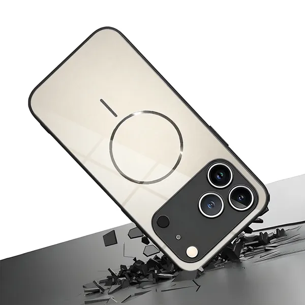 Peach_Transparent_Magnetic_Phone_Case