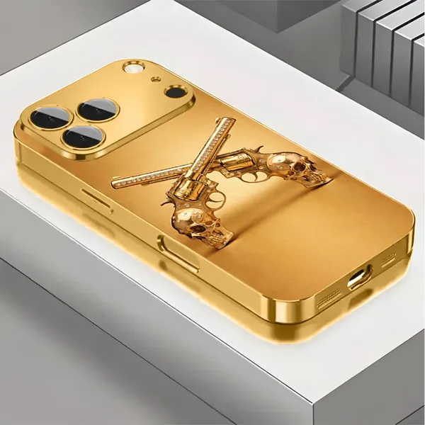Gold_Decorative_Hard_Phone_Case_for_Smartphones
