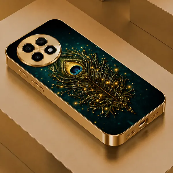 Gold_Peacock_Print_Protective_Phone_Case