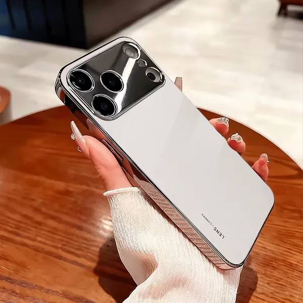 White_Glossy_Phone_Case_With_Raised_Camera_Cutout