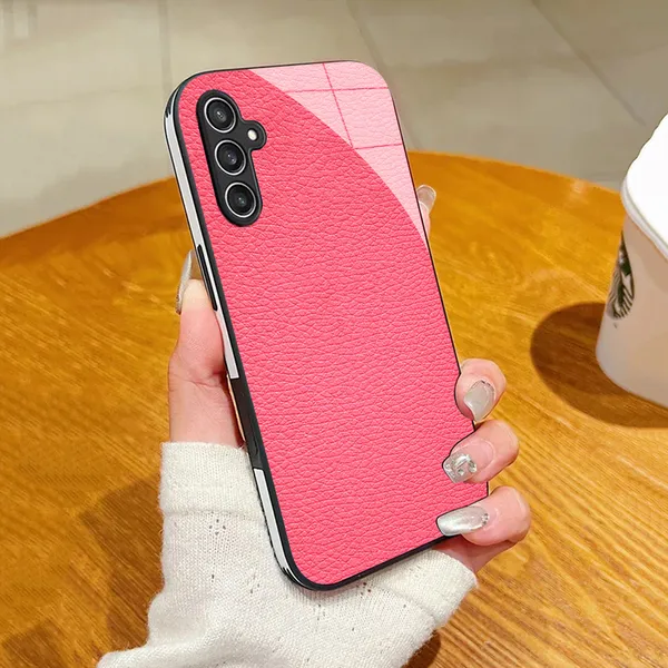 Pink_Textured_Protective_Phone_Case_With_Clear_Bumper