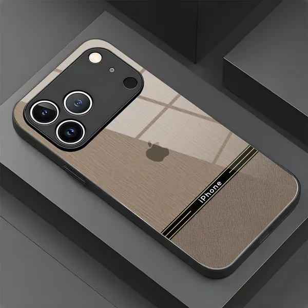 Beige_Textured_Phone_Case_With_Black_Gold_Stripe