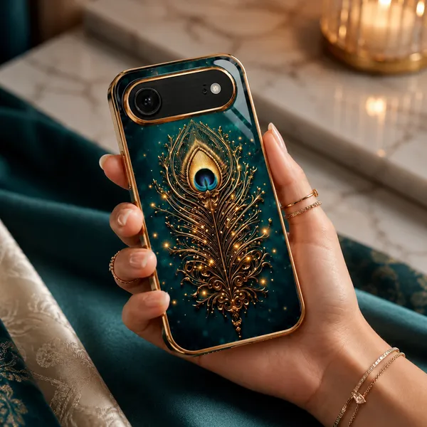 Gold_Peacock_Print_Protective_Phone_Case