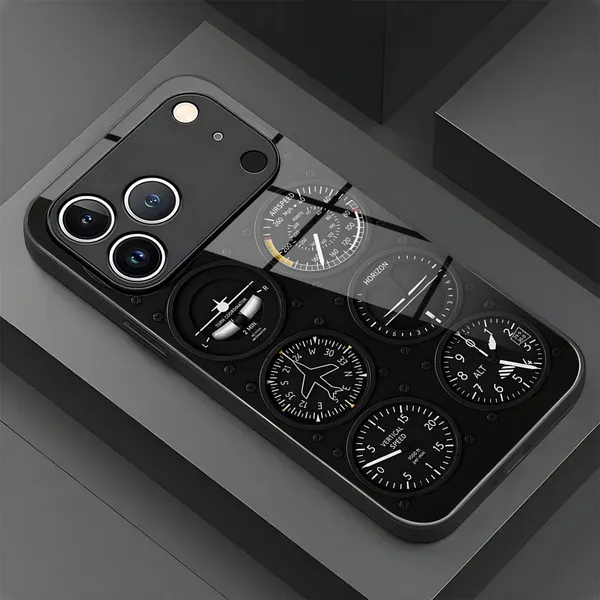 Black_Aviation_Dial_Design_Phone_Case