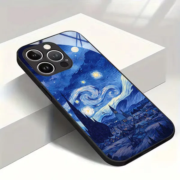 Blue_Starry_Night_Printed_Phone_Case_For_Smartphones