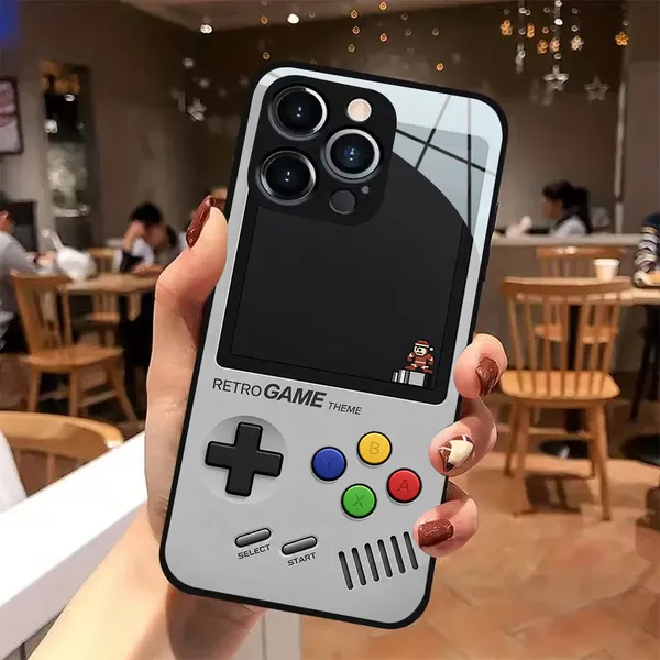 Gray_Retro_Game_Theme_Mobile_Phone_Case
