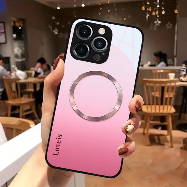 Pink_TPU_Magnetic_Ring_Phone_Case_for_Smartphones