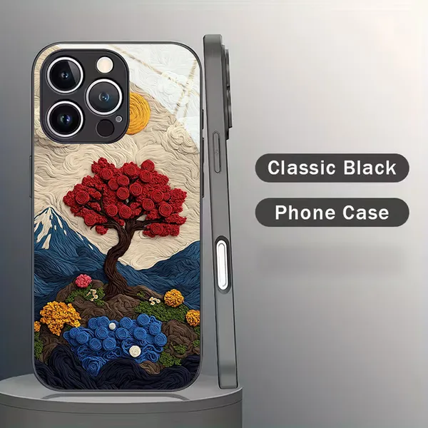 Artistic_Tree_Pattern_Textured_Phone_Case