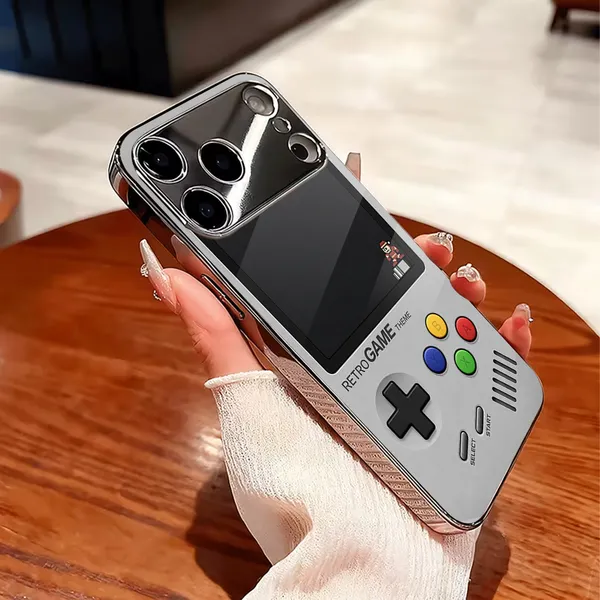 Gray_Retro_Game_Theme_Mobile_Phone_Case
