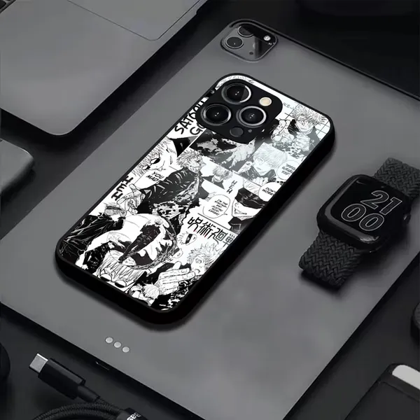 Black_Manga_Print_Protective_Phone_Case