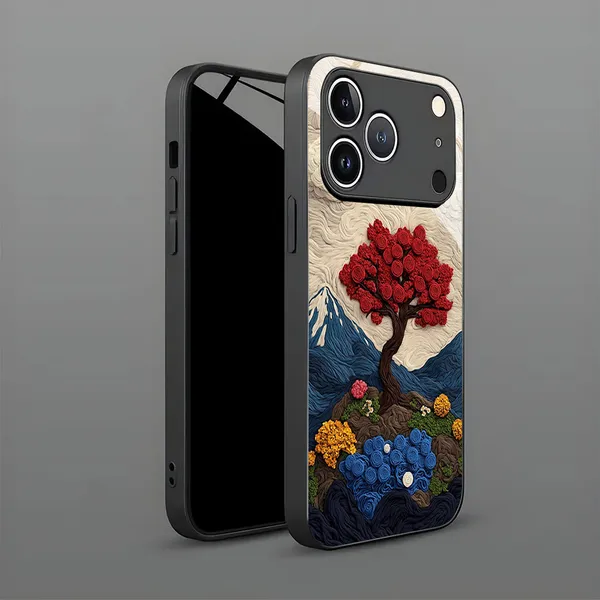 Artistic_Tree_Pattern_Textured_Phone_Case