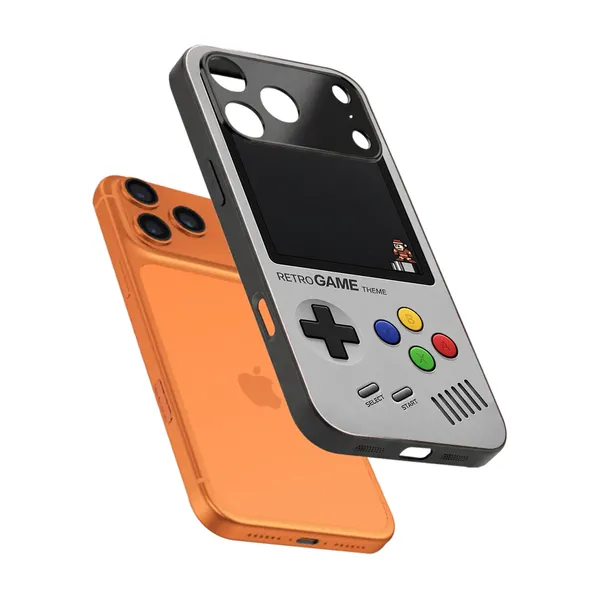 Gray_Retro_Game_Theme_Mobile_Phone_Case
