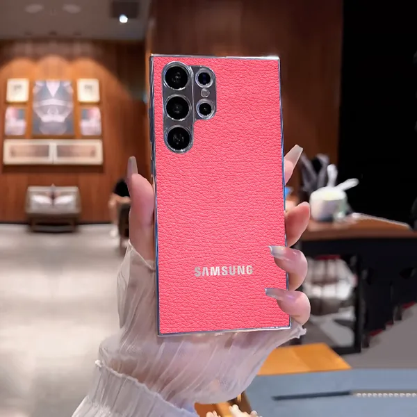 Pink_Textured_Protective_Phone_Case_With_Clear_Bumper