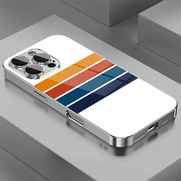 White_Multicolour_Stripe_Printed_Phone_Case