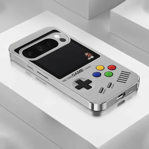 Gray_Retro_Game_Theme_Mobile_Phone_Case