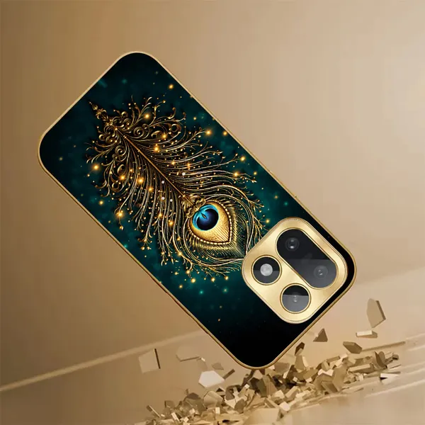 Gold_Peacock_Print_Protective_Phone_Case