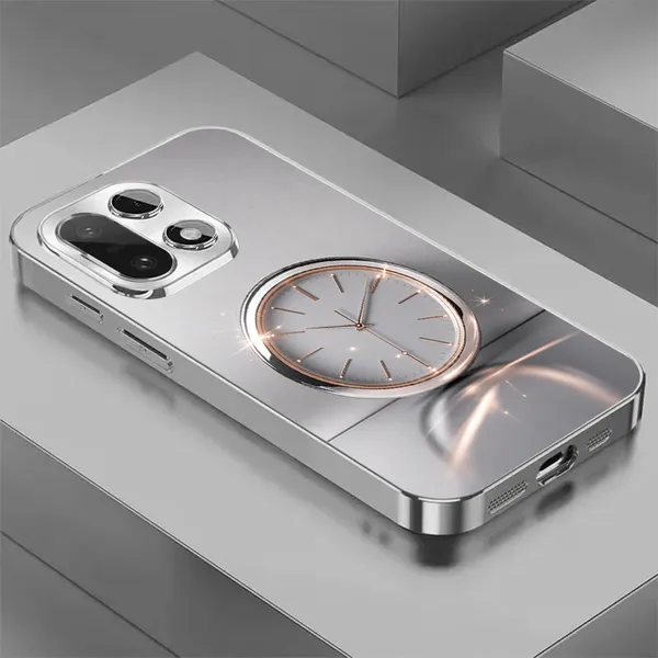 Silver_Analog_Clock_Design_Phone_Case