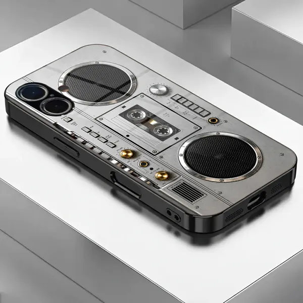 Silver_Retro_Boombox_Phone_Case_for_Smartphones