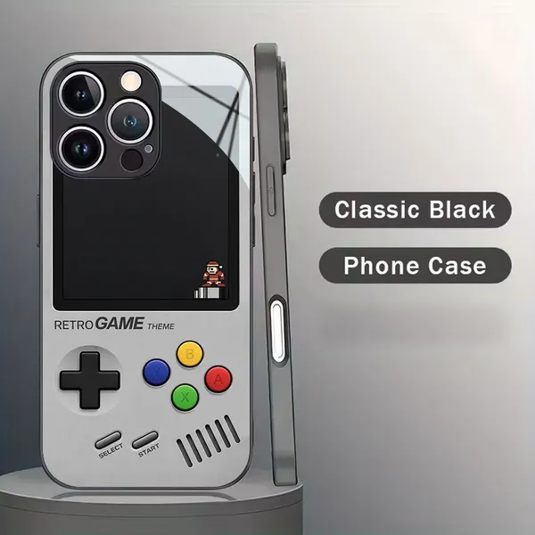 Gray_Retro_Game_Theme_Mobile_Phone_Case