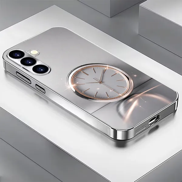 Silver_Analog_Clock_Design_Phone_Case